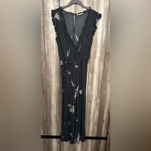 Good and Gather Gray Print Jumpsuit, L